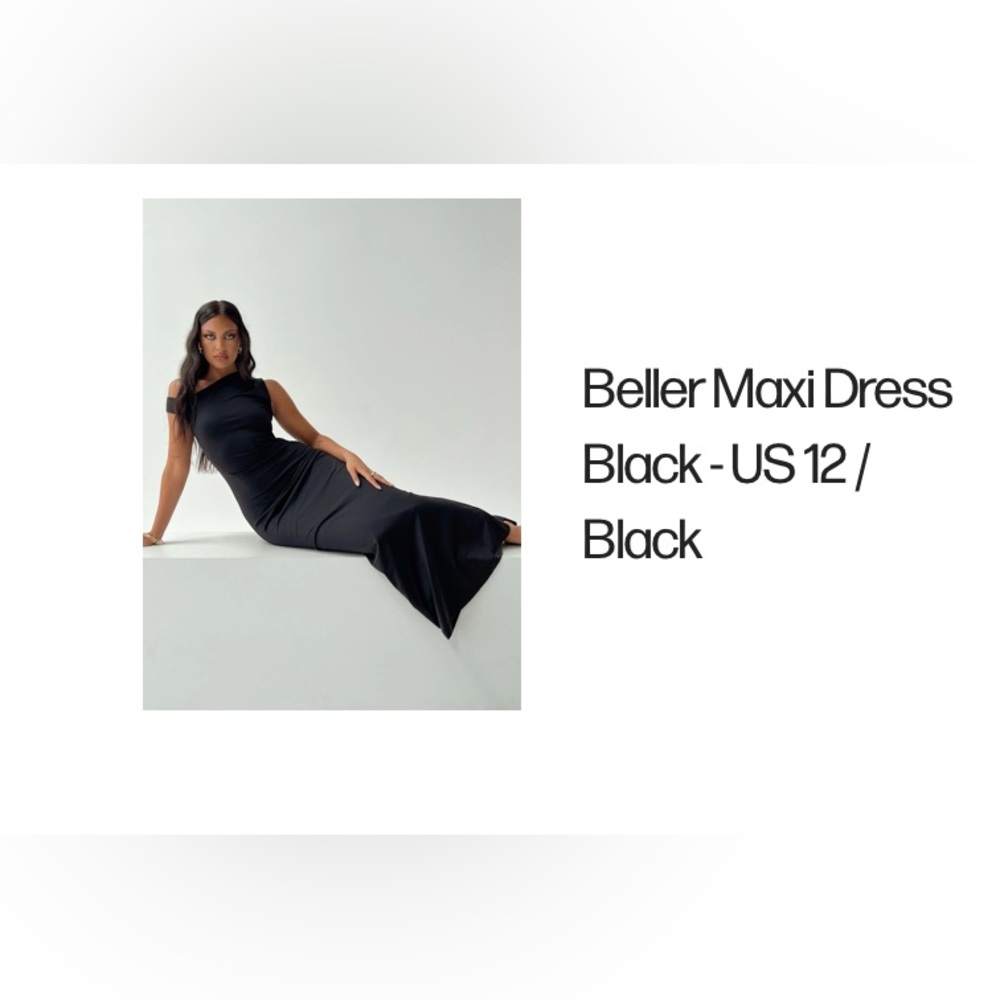 Princess Polly Black Sheath Maxi Dress Mock Neck Sleeveless - Picture 1 of 2